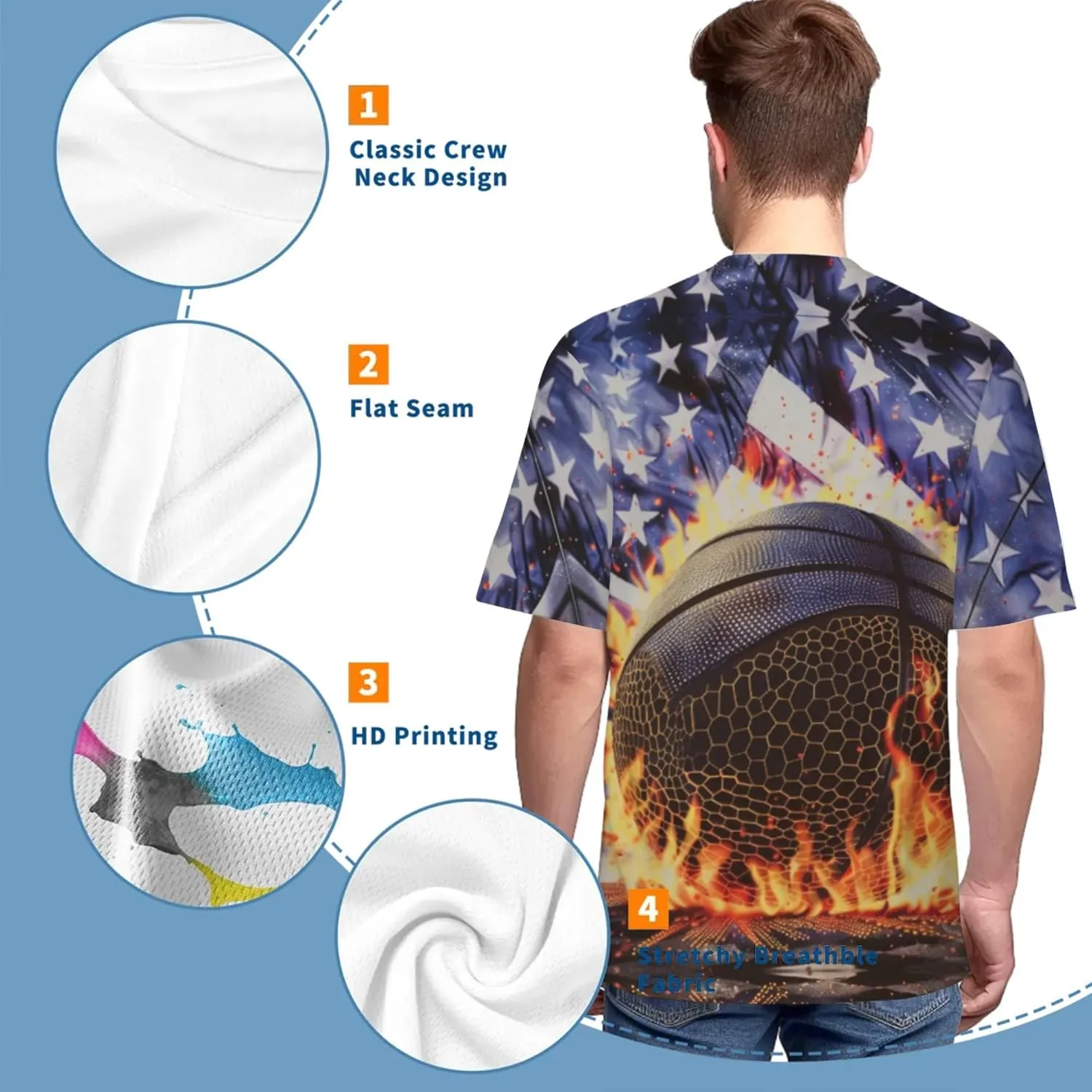 3D Printed T-Shirt, HD Graphic, Comfortable & Stylish. Breathable, Lightweight Fabric.