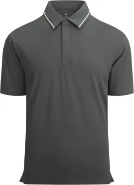 Alex Vando Mens Seamless Golf Shirt Moisture Wicking Quick-Dry Tailored Fit Polo Shirts