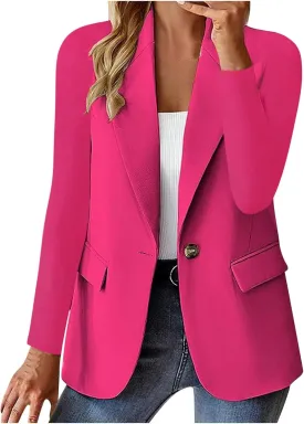 Blazers for Women Business Casual Jackets Long Sleeve Open Front Cardigan Work Suit 2024 Trendy Blazer with Pockets