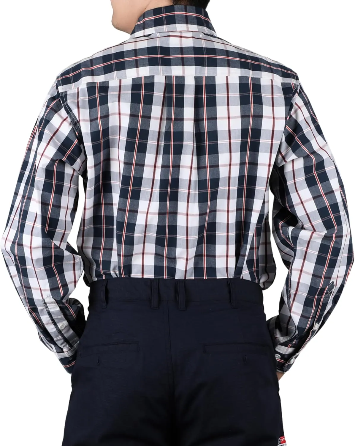 BOCOMAL FR Shirts Plaid 4.5oz Lightweight for Summer Flame Resistant Men's Fire Retardant Shirt-CAT1