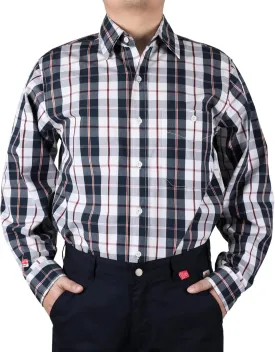 BOCOMAL FR Shirts Plaid 4.5oz Lightweight for Summer Flame Resistant Men's Fire Retardant Shirt-CAT1