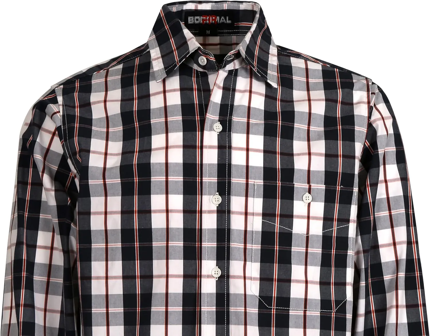 BOCOMAL FR Shirts Plaid 4.5oz Lightweight for Summer Flame Resistant Men's Fire Retardant Shirt-CAT1