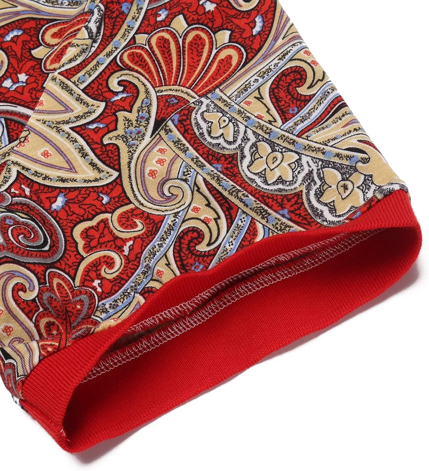 COOFANDY Mens Casual Short Sleeve Polo Shirts Slim Fit Paisley Polo T Shirts Floral Print Shirt