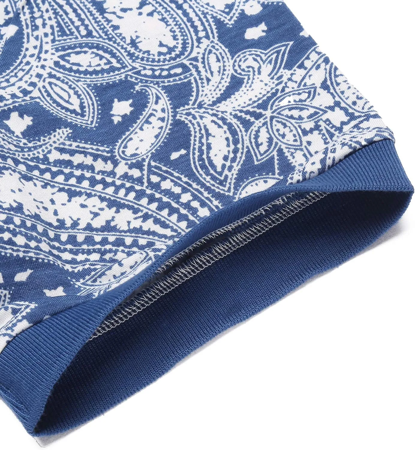 COOFANDY Mens Casual Short Sleeve Polo Shirts Slim Fit Paisley Polo T Shirts Floral Print Shirt