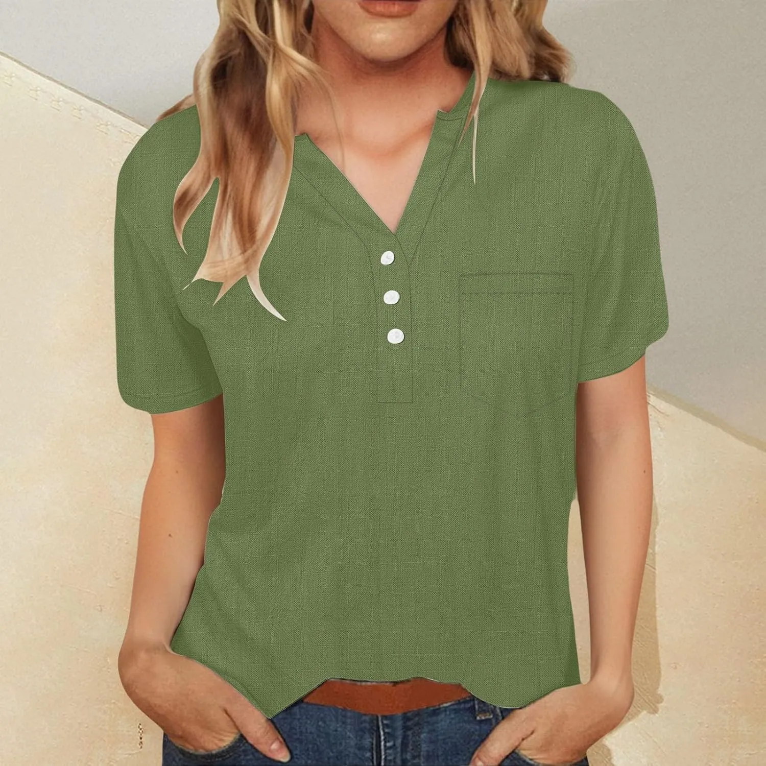 Cotton Linen Shirts for Women Summer Tops 2025 Short Sleeve Button Down Lightweight Blouses Beach Vacation Clothes