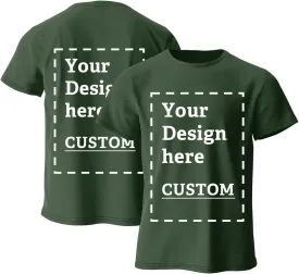 Custom T Shirts Personalized Your Own Crewneck Tee Shirt Customized Design Image/Text/Photo Cotton Shirt Men Women