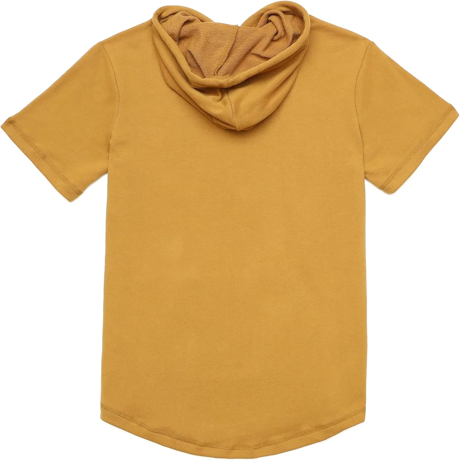 DubinikShort Sleeve Hoodie Lightweight Soft Cotton Moisture Wicking Kangaroo Pocket Short Sleeve Hoodie For Men