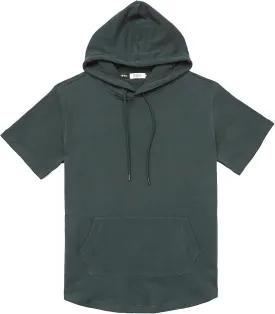 DubinikShort Sleeve Hoodie Lightweight Soft Cotton Moisture Wicking Kangaroo Pocket Short Sleeve Hoodie For Men
