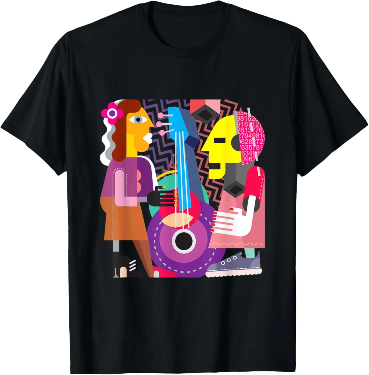 Enjoy Abstract Arts Like Picaso Art Way Graphic Cool Designs T-Shirt