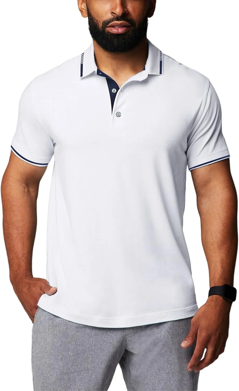 Golf Polo Shirts for Men Short Sleeve Quick Dry Performance Moisture Wicking