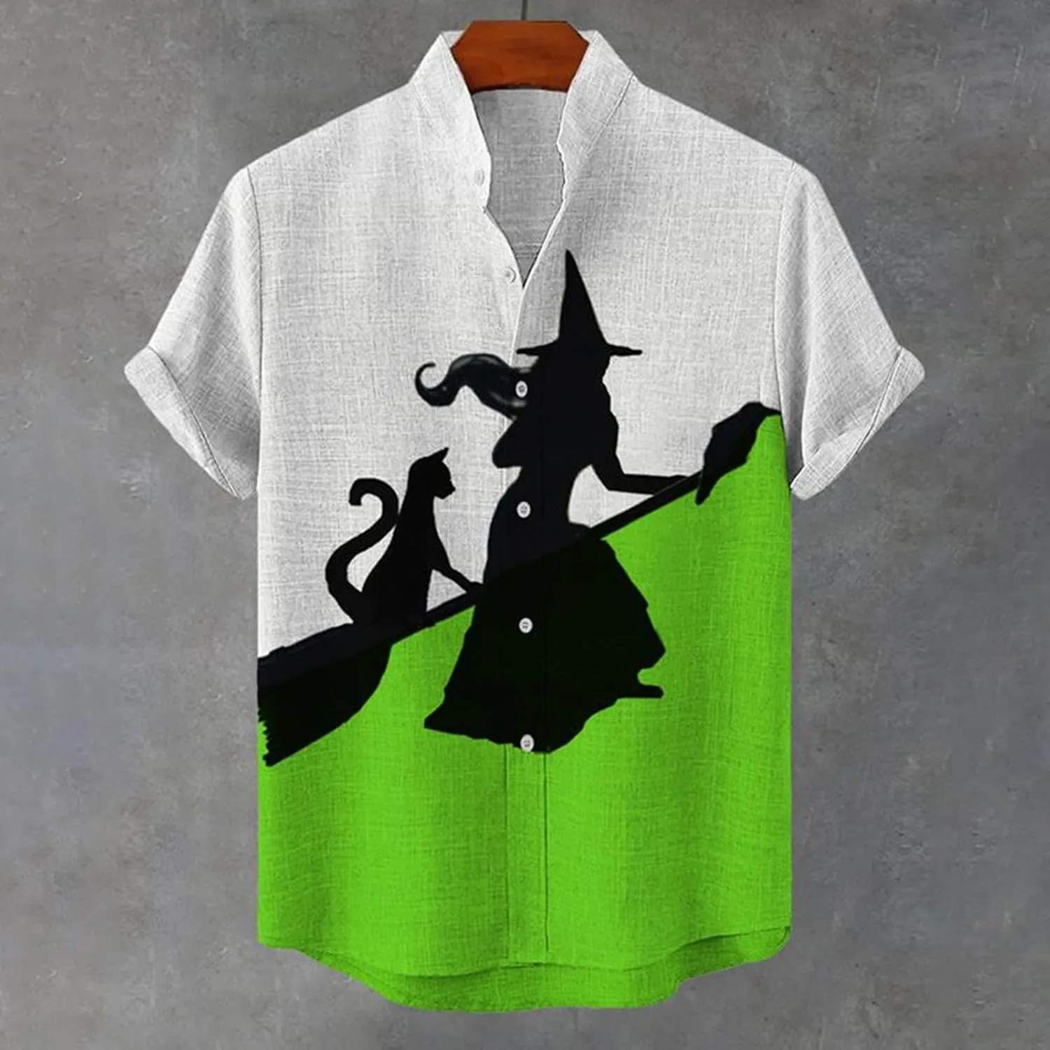 Halloween Shirt Men Fun Pumpkins Skull Men's Halloween Button Up Shirt Hawaiian Funky Holiday Festival Party Shirts