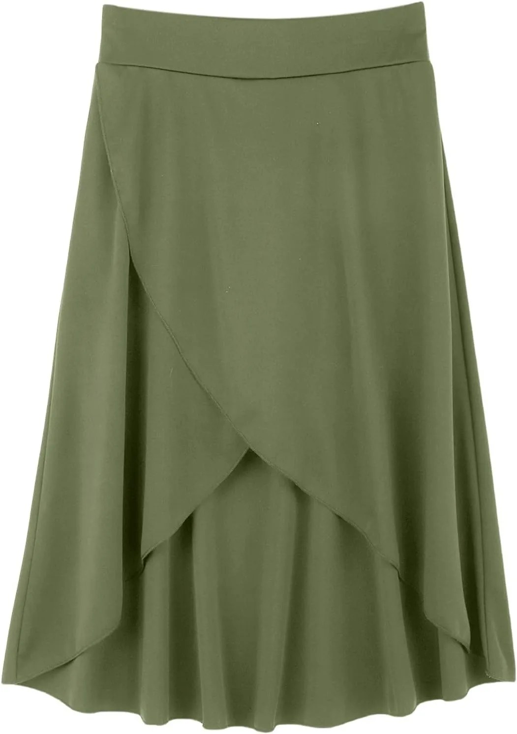 High Waist Maxi Skirt with Slit Ruffle Wrap Skirt Trendy Flowy Skirts for Women Long Skirts with Shorts Underneath