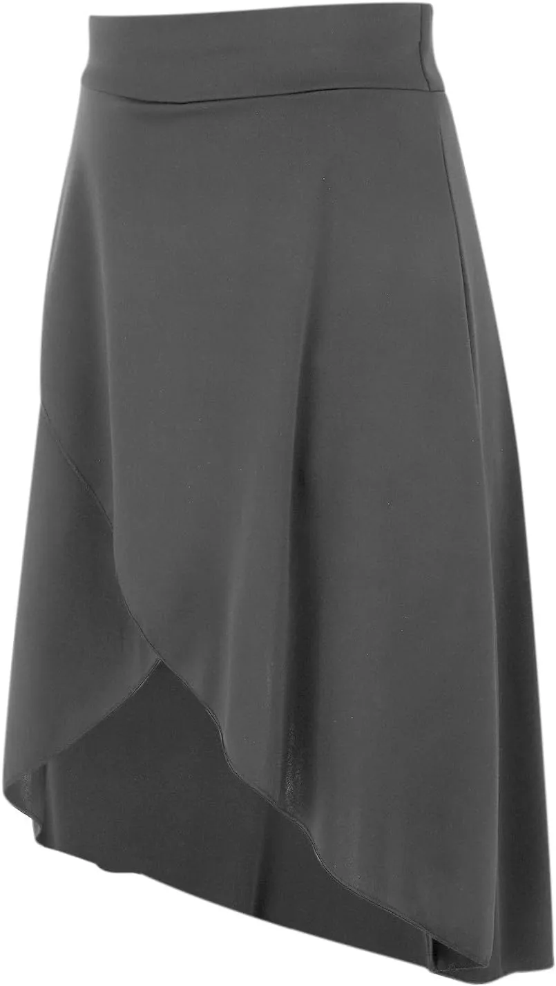 High Waist Maxi Skirt with Slit Ruffle Wrap Skirt Trendy Flowy Skirts for Women Long Skirts with Shorts Underneath