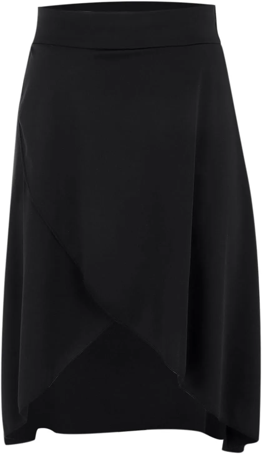 High Waist Maxi Skirt with Slit Ruffle Wrap Skirt Trendy Flowy Skirts for Women Long Skirts with Shorts Underneath