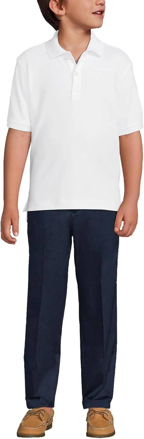 Lands' End School Uniform Kids Short Sleeve Interlock Polo Shirt