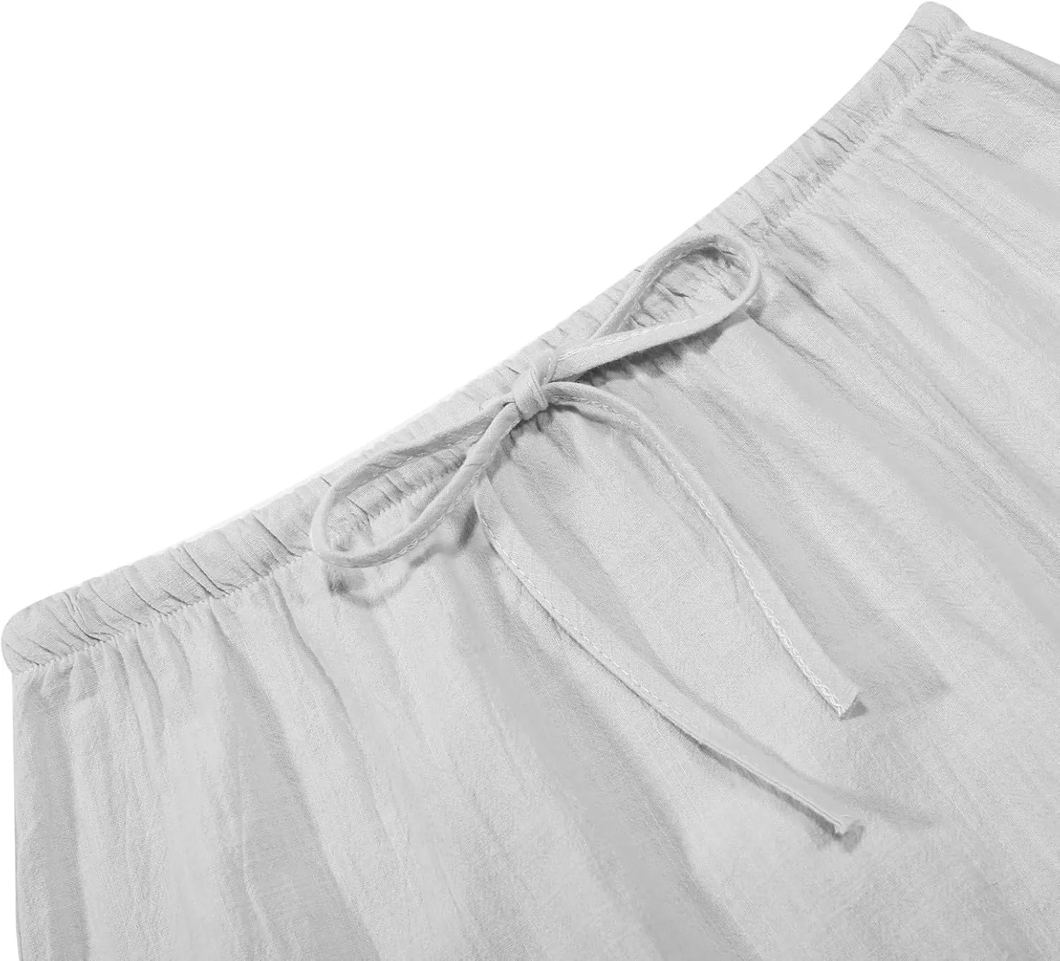 Linen Maxi Skirts for Women Trendy Comfy Drawstring A Line Skirts Boho Dress Long Flowy Skirt Summer Vacation Outfits