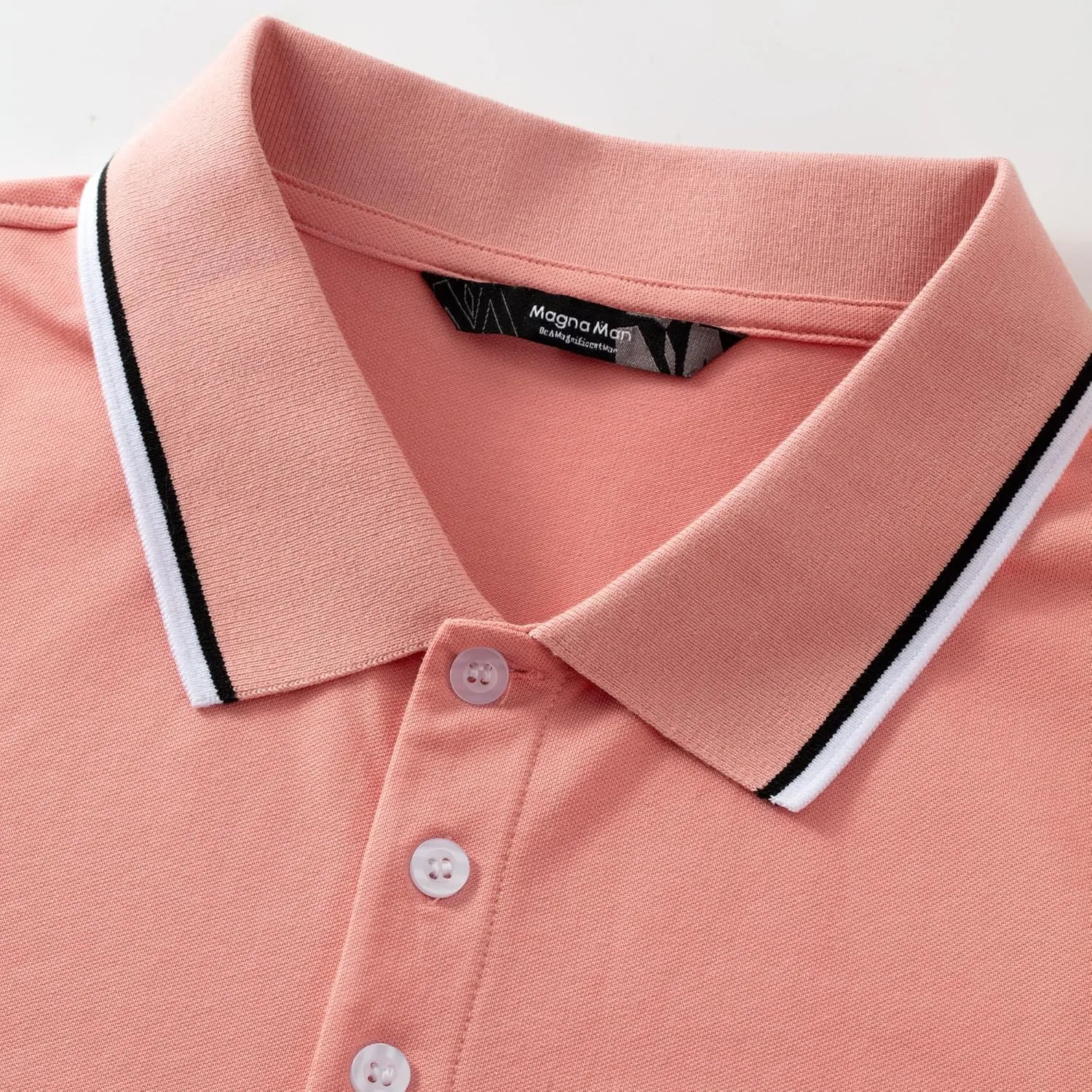 Men's Classic Button-Down Polo Shirt - Premium Cotton Pique Knit Business Casual Slim Fit