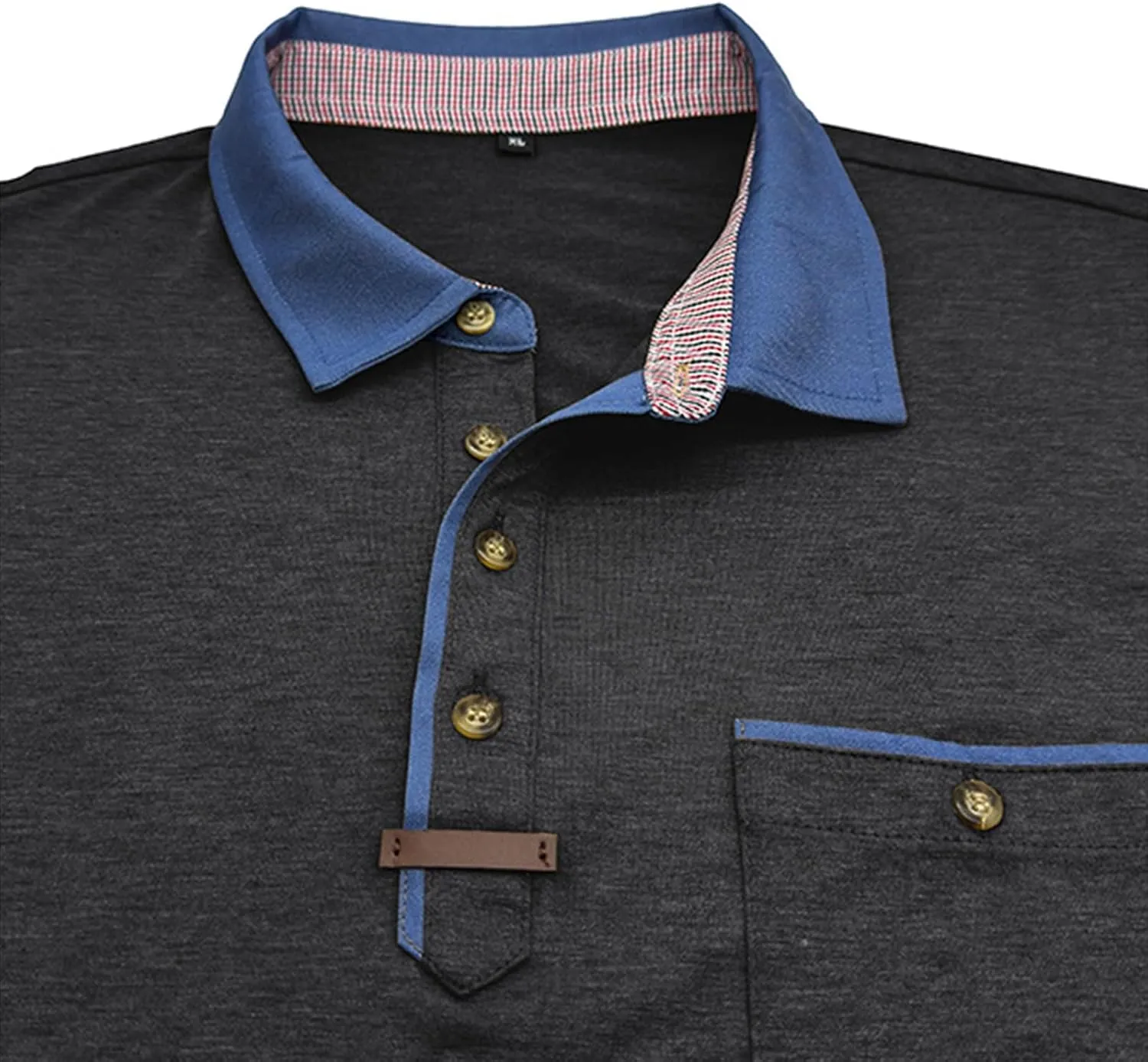 Mens Henley/Polo Shirts Casual Short Sleeve Button Cotton Tees Stylish Classic Moisture Wicking Golf Tops with Pocket