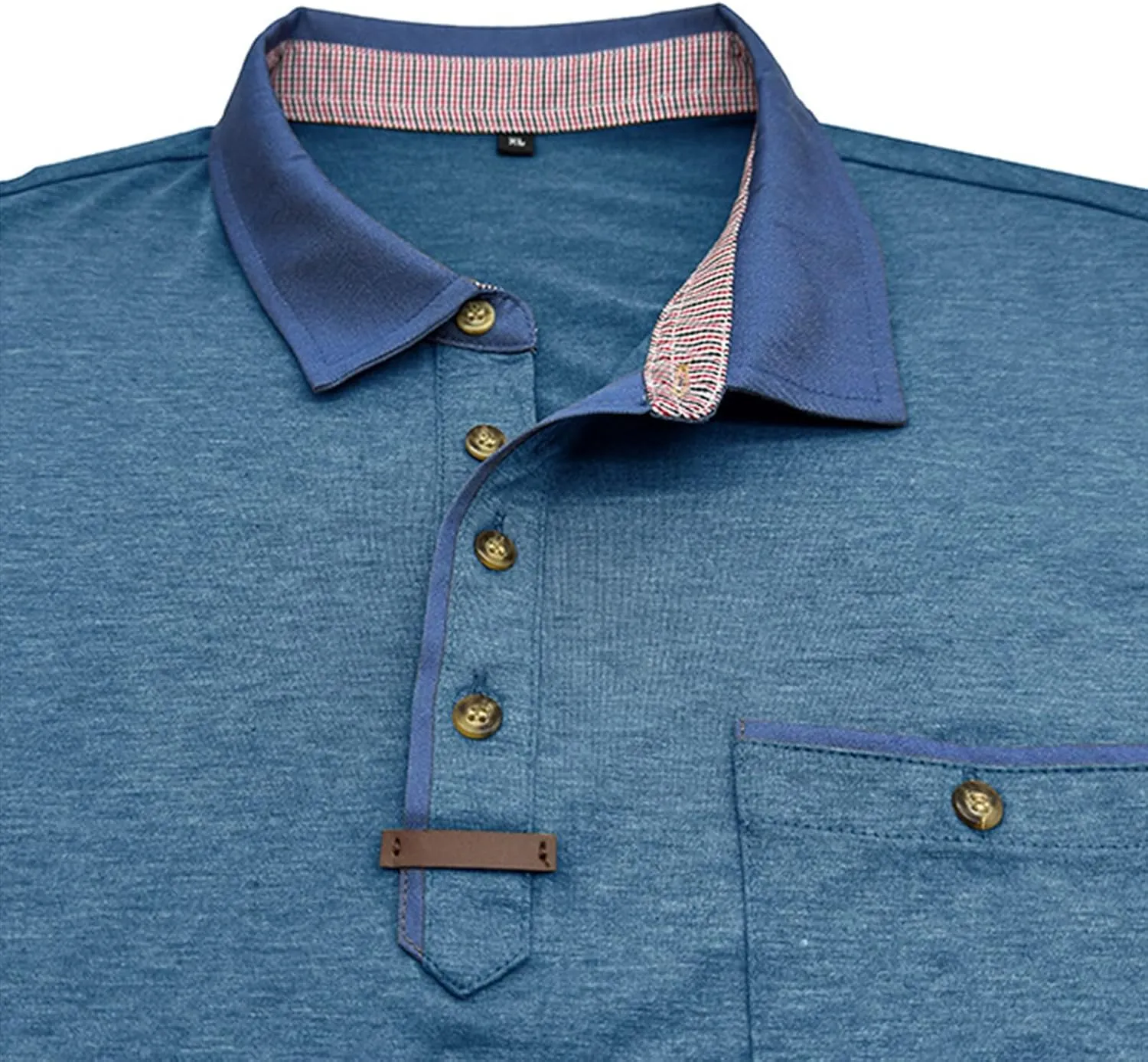 Mens Henley/Polo Shirts Casual Short Sleeve Button Cotton Tees Stylish Classic Moisture Wicking Golf Tops with Pocket