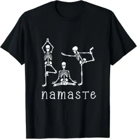 Namaste Skeletons Yoga Lover Gift for Yogi Workout Women T-Shirt