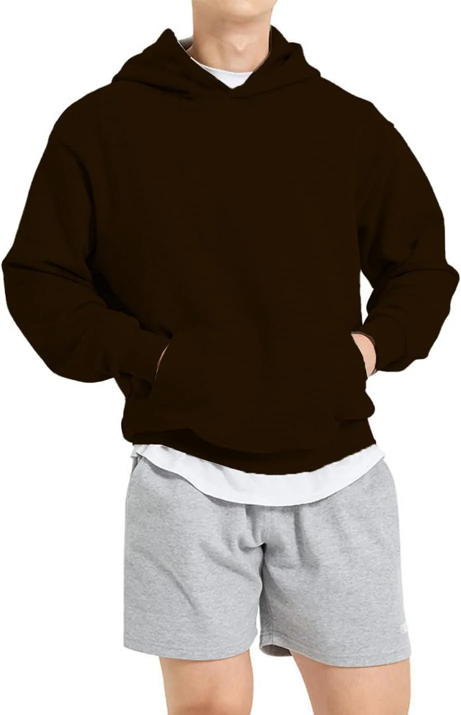 PAODIKUAI Men Hoodie Sweatshirt Loose Fit Fashion Pullover Hoodie Casual Long Sleeve Hooded Sweatshirt with Pocket