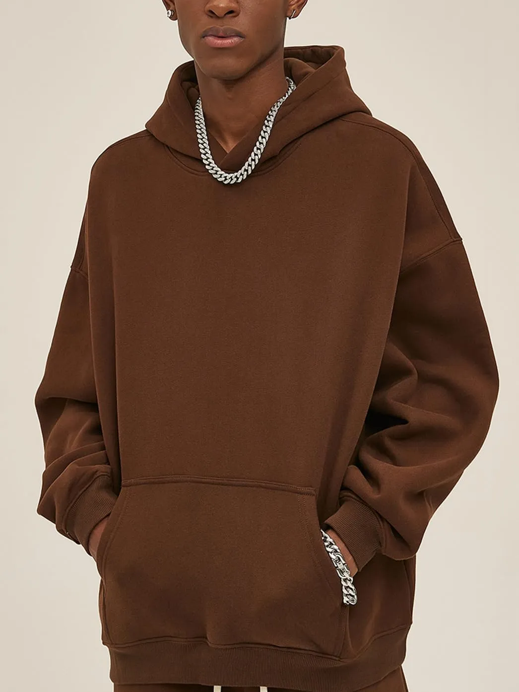 PAODIKUAI Men Hoodie Sweatshirt Loose Fit Fashion Pullover Hoodie Casual Long Sleeve Hooded Sweatshirt with Pocket