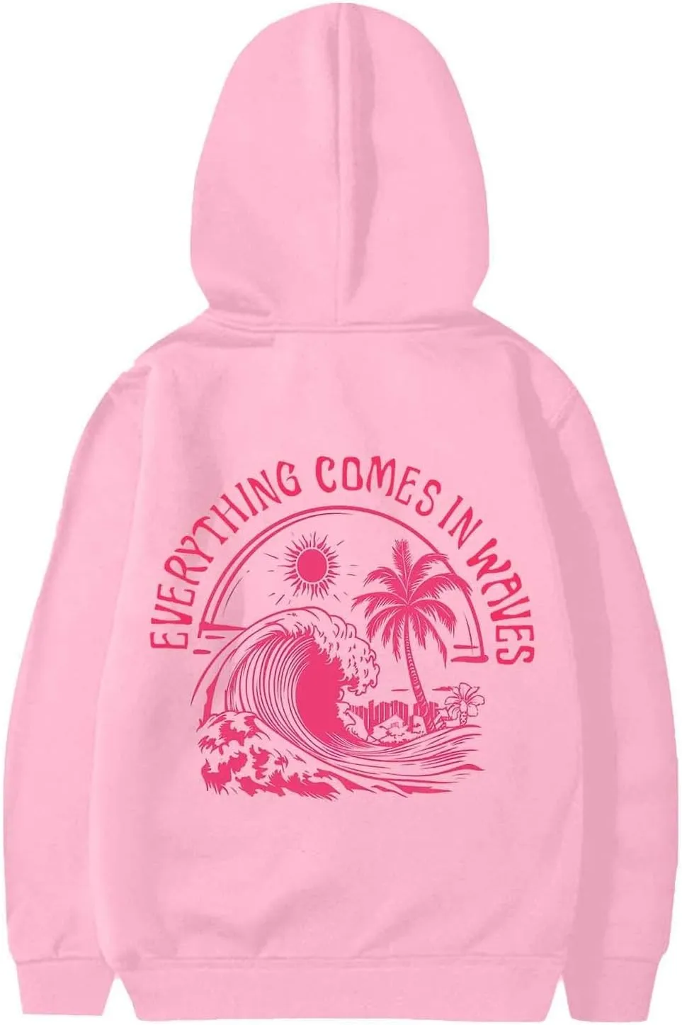 Pink Hoodie For Girls Meet Me At The Ocean Hoodie Cute Preepy Graphic Sweatshirts Kids Clothes Y2K Tops With Pockets 2025