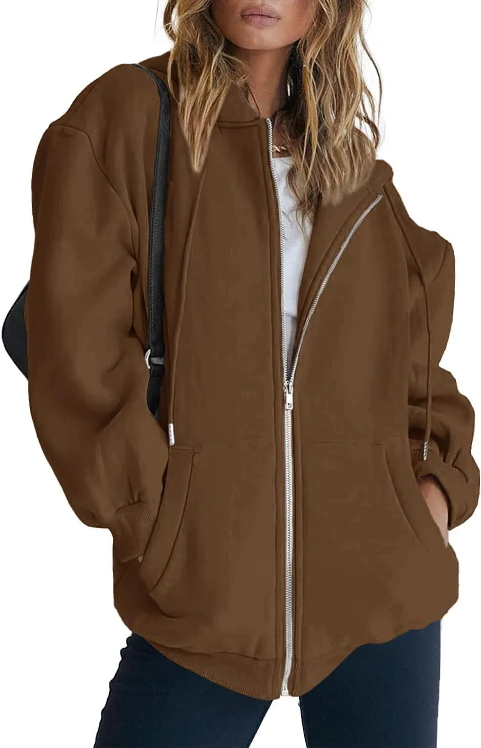 PRETTYGARDEN Women's Zip Up Y2K Hoodies Casual Long Sleeve Track Jackets with Pockets