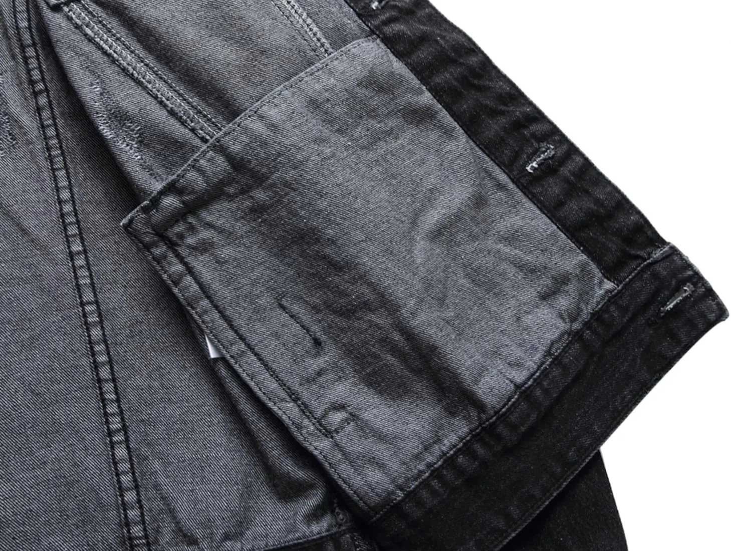 RANMCC Jean Jacket for Men Slim Fit Ripped Denim Jacket Coat