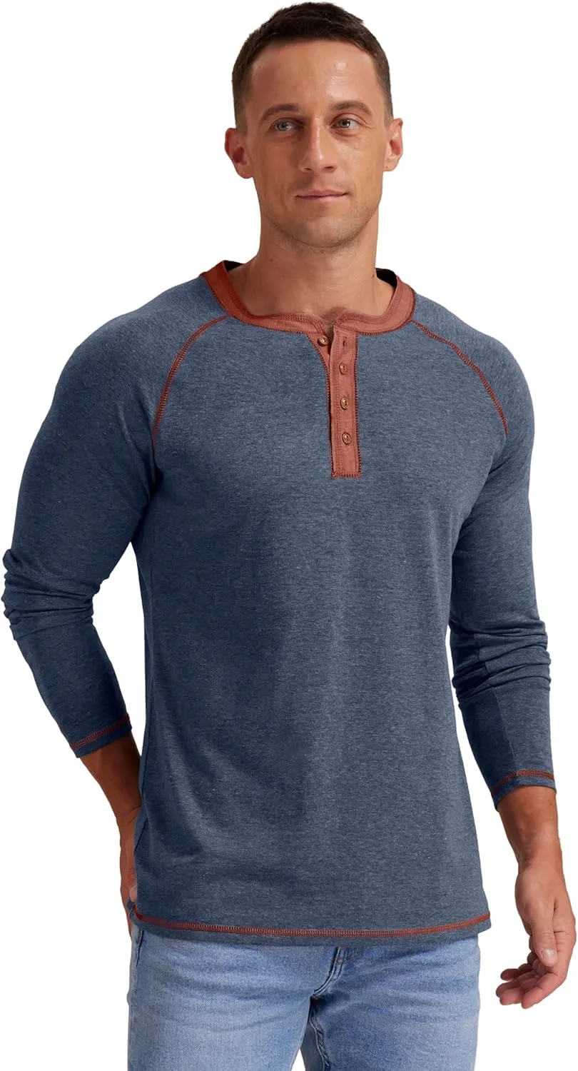 Sailwind Mens Henley Long/Short Sleeve T-Shirt Cotton Casual Shirt