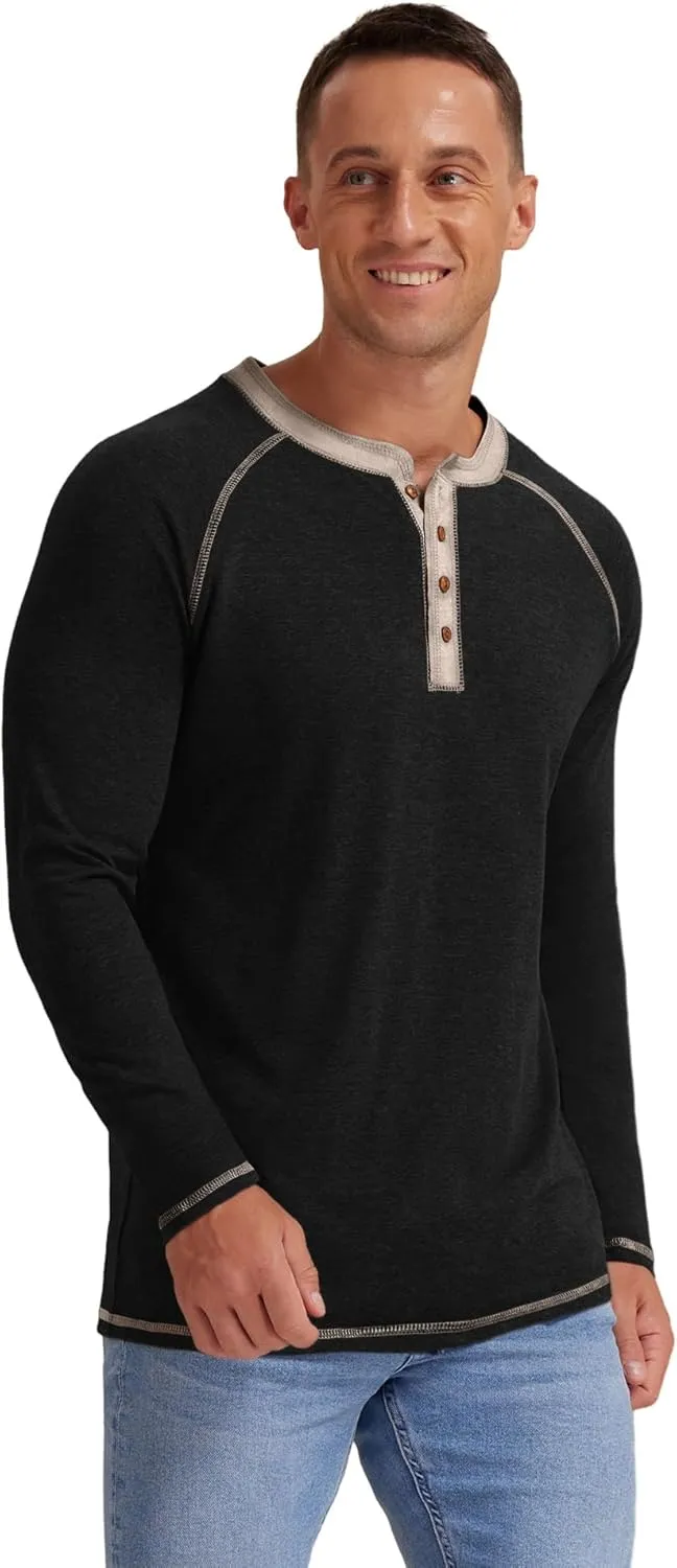 Sailwind Mens Henley Long/Short Sleeve T-Shirt Cotton Casual Shirt