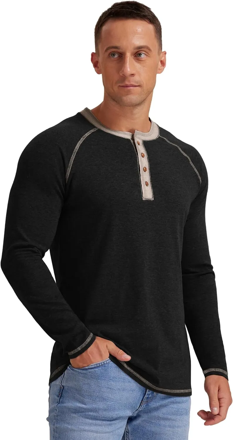 Sailwind Mens Henley Long/Short Sleeve T-Shirt Cotton Casual Shirt