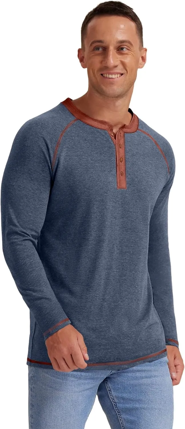 Sailwind Mens Henley Long/Short Sleeve T-Shirt Cotton Casual Shirt
