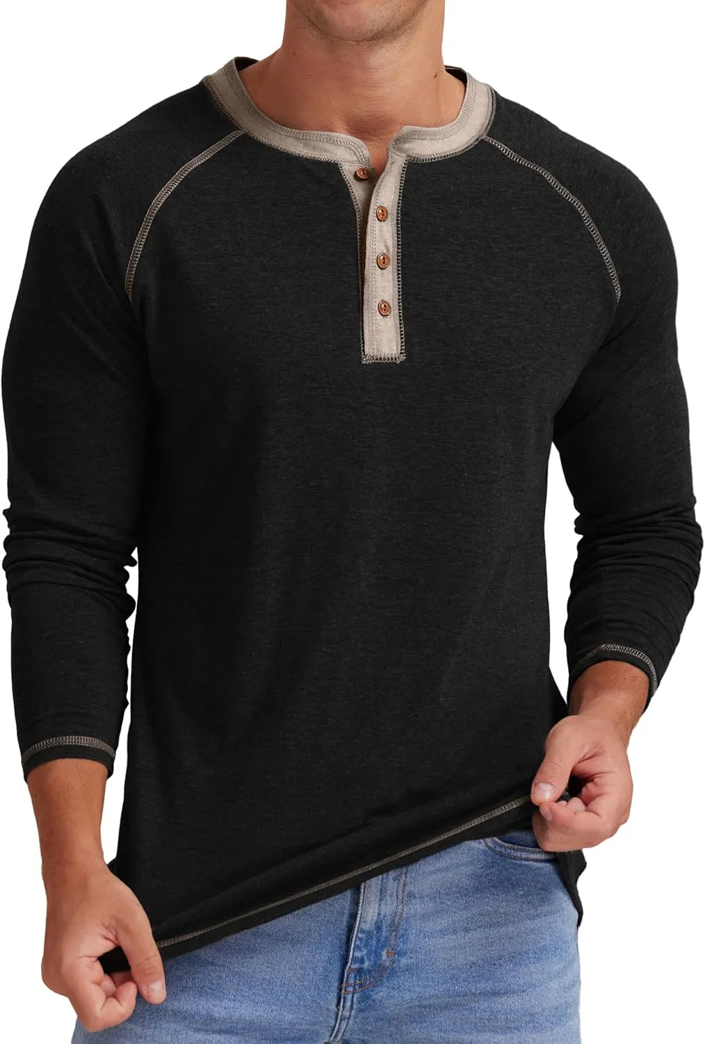 Sailwind Mens Henley Long/Short Sleeve T-Shirt Cotton Casual Shirt