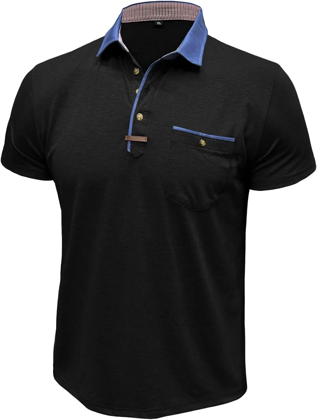 SEGANUP Men's Casual Collared Polo Shirts Cotton Short Sleeve Golf Shirts Fashion Basic Shirts with Pocket