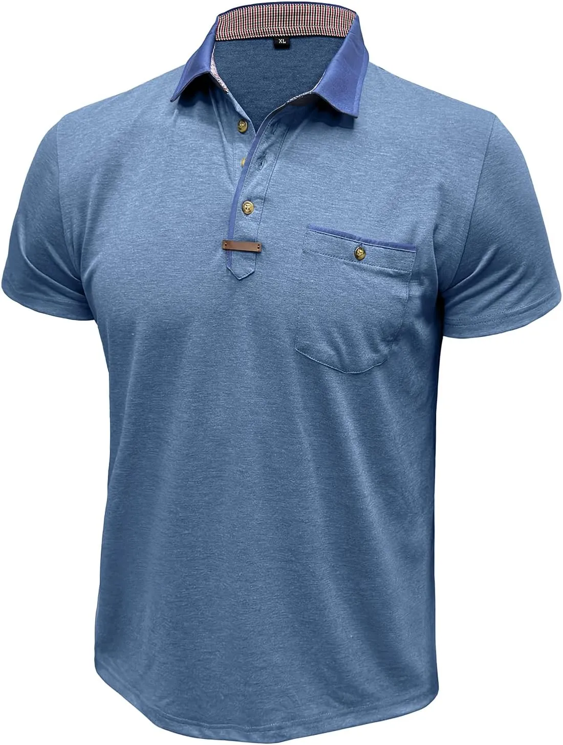 SEGANUP Men's Casual Collared Polo Shirts Cotton Short Sleeve Golf Shirts Fashion Basic Shirts with Pocket