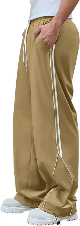 Susclude Mens Baggy Sweatpants Wide Leg Elastic Waist Track Pants Y2k Stretch Summer Casual Pants for 2025 Trendy Streetwear