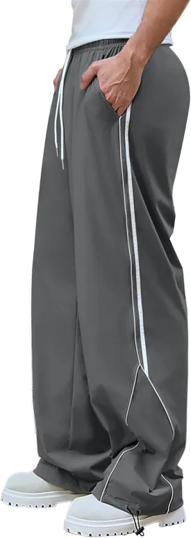 Susclude Mens Baggy Sweatpants Wide Leg Elastic Waist Track Pants Y2k Stretch Summer Casual Pants for 2025 Trendy Streetwear