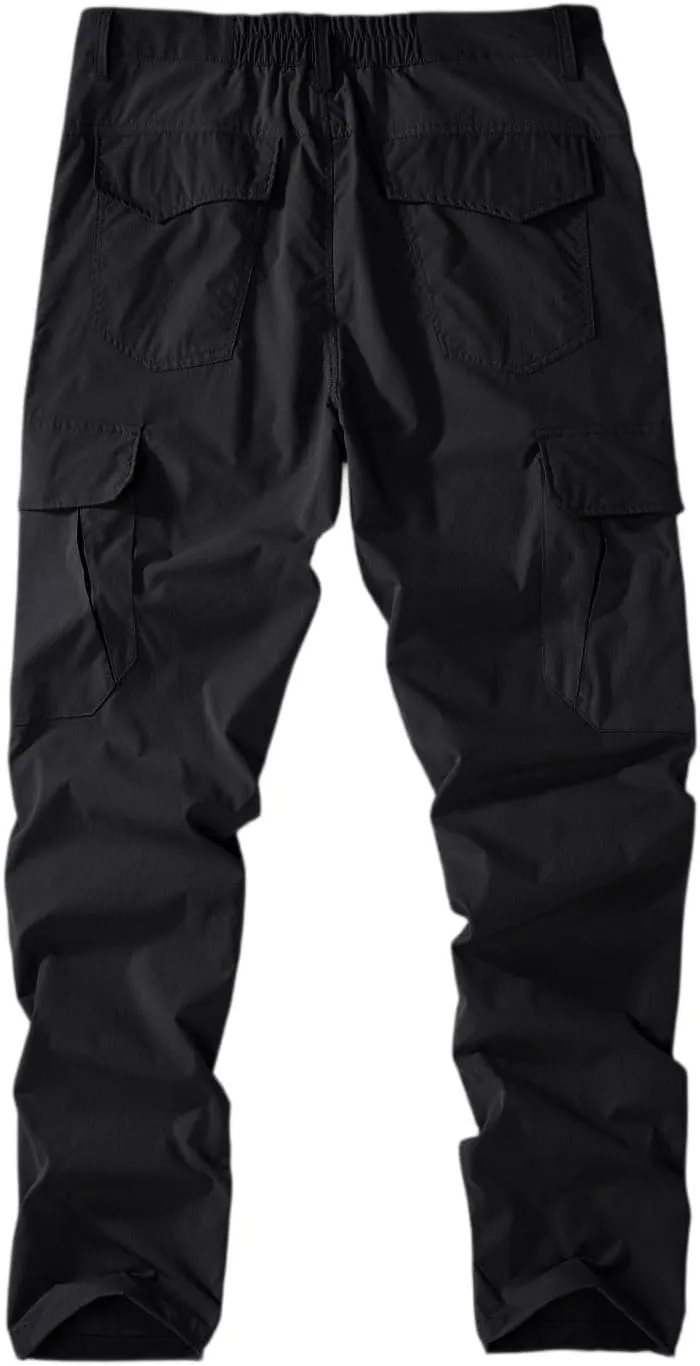 Tactical Cargo Pants for Men Slim Fit Water Resistant Quick Dry Travel Pants Wrinkle Free Work Outdoor Hiking Trousers