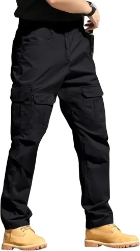 Tactical Cargo Pants for Men Slim Fit Water Resistant Quick Dry Travel Pants Wrinkle Free Work Outdoor Hiking Trousers