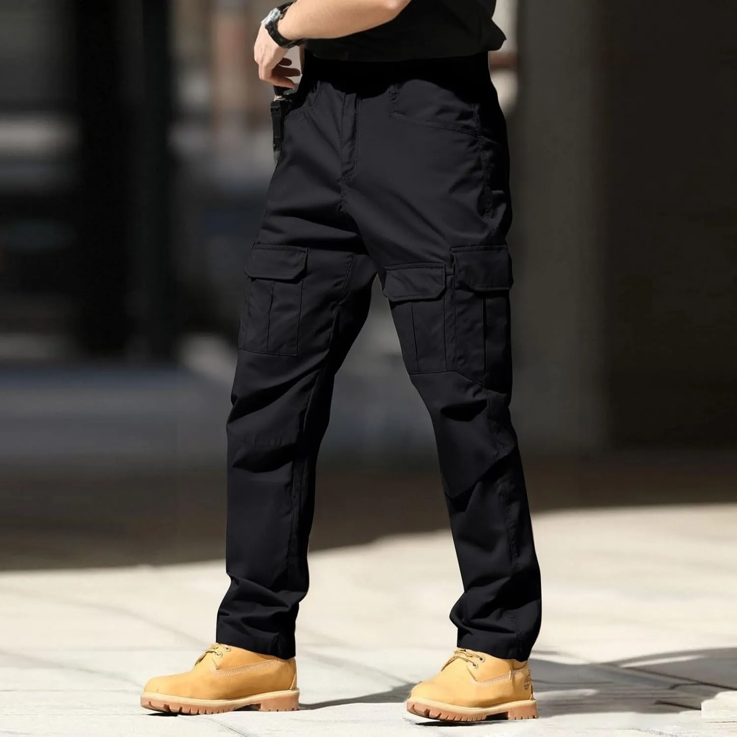 Tactical Cargo Pants for Men Slim Fit Water Resistant Quick Dry Travel Pants Wrinkle Free Work Outdoor Hiking Trousers
