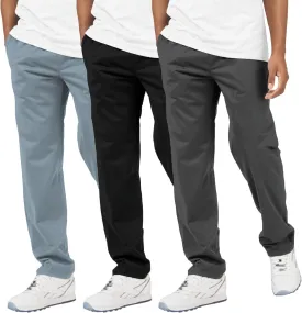 Ultra Performance 3 Pack Mens Athletic Open Bottom Sweatpants Active Track Pants Casual Tricot Wide Leg Sweat Pants for Men