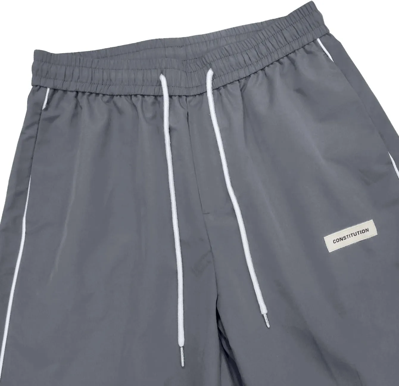 Verdusa Men's Track Pants Straight Leg Acitve Streetwear Elastic Waist Parachute Pants with Pockets