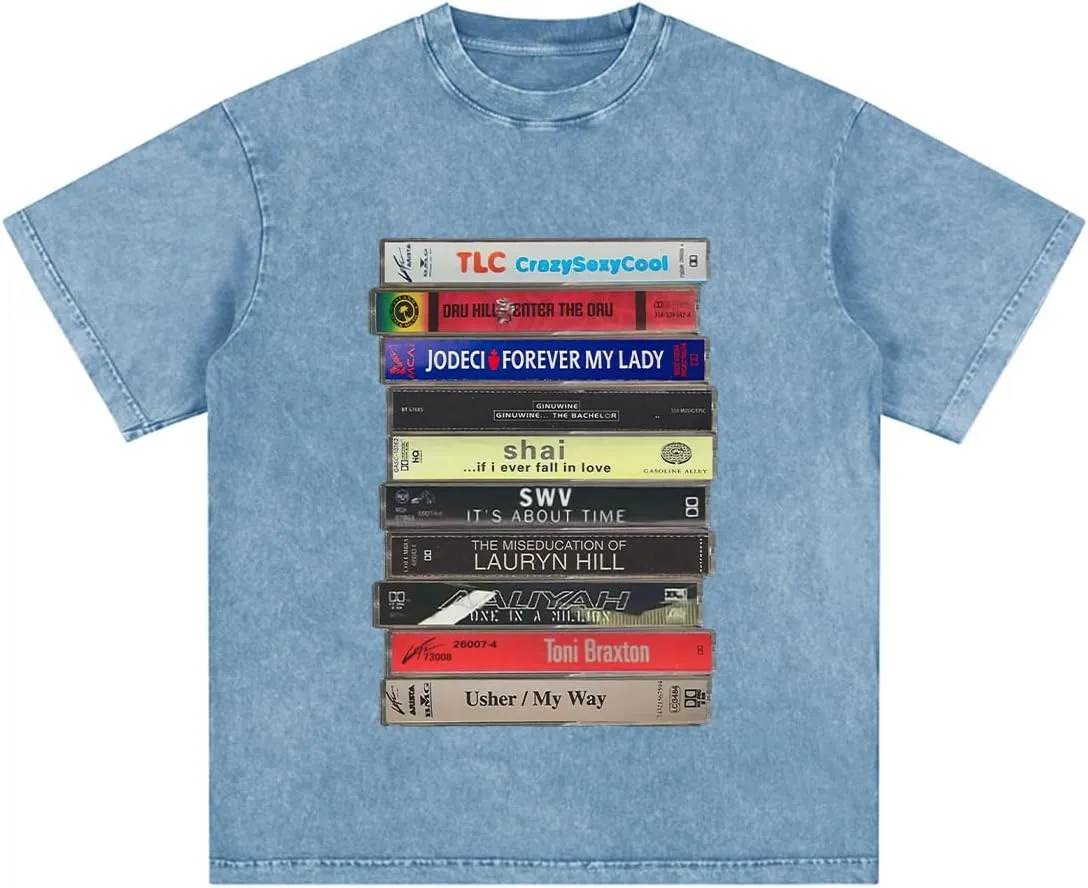 Vintage 90s R&B Cassette Tape T-Shirt Music Graphic Unisex Tee