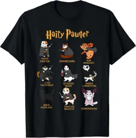 Vintage Funny Hairy Pawter T Shirt - T Shirt For Cat Lovers T-Shirt