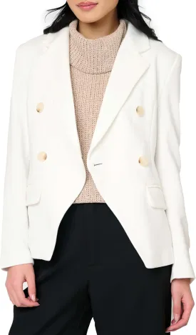 Women's Double Breasted Blazer, Casual Work Wear, Fitted Blazer Jacket Open Front Long Sleeve Suit Jacket