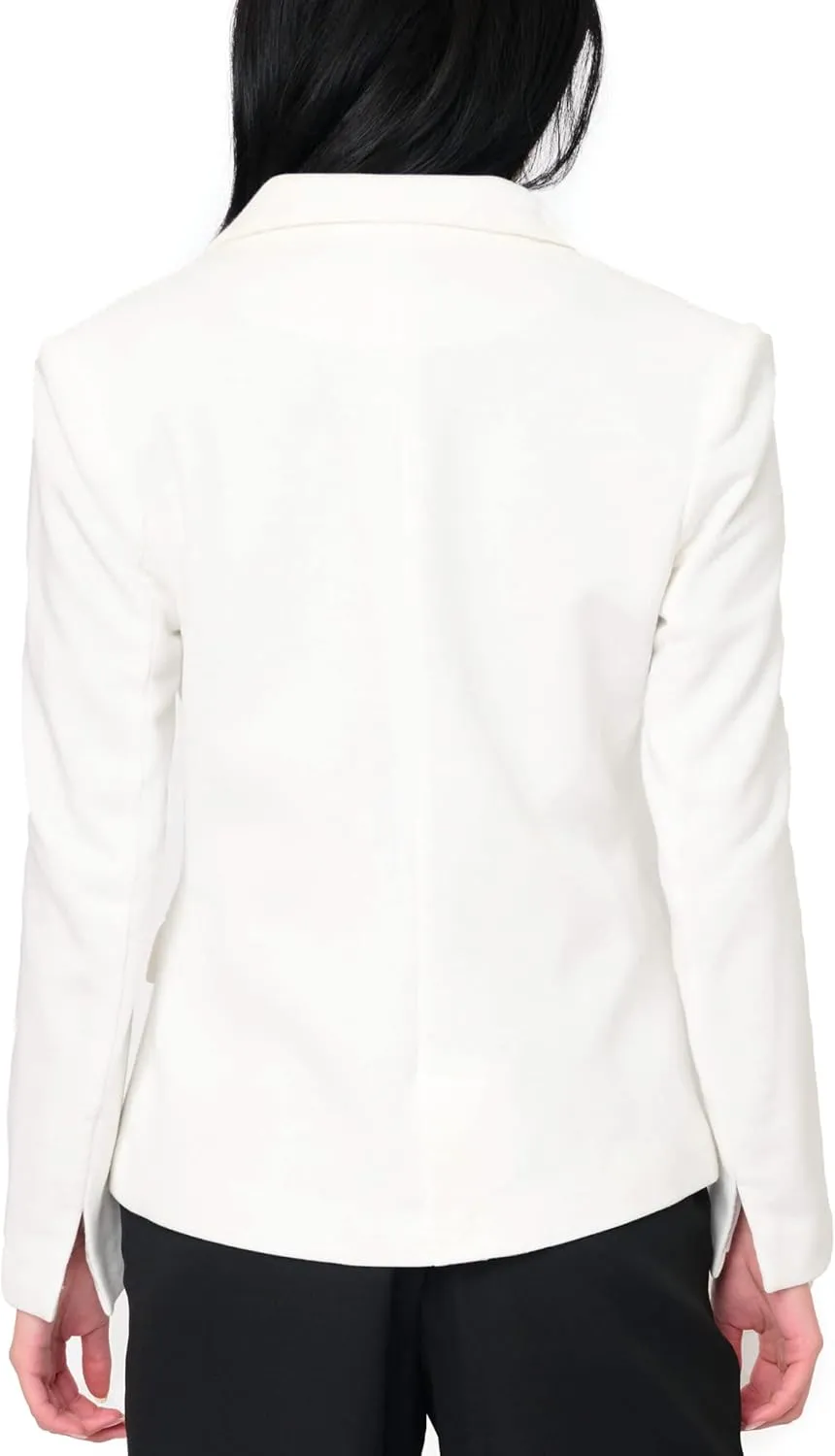 Women's Double Breasted Blazer, Casual Work Wear, Fitted Blazer Jacket Open Front Long Sleeve Suit Jacket