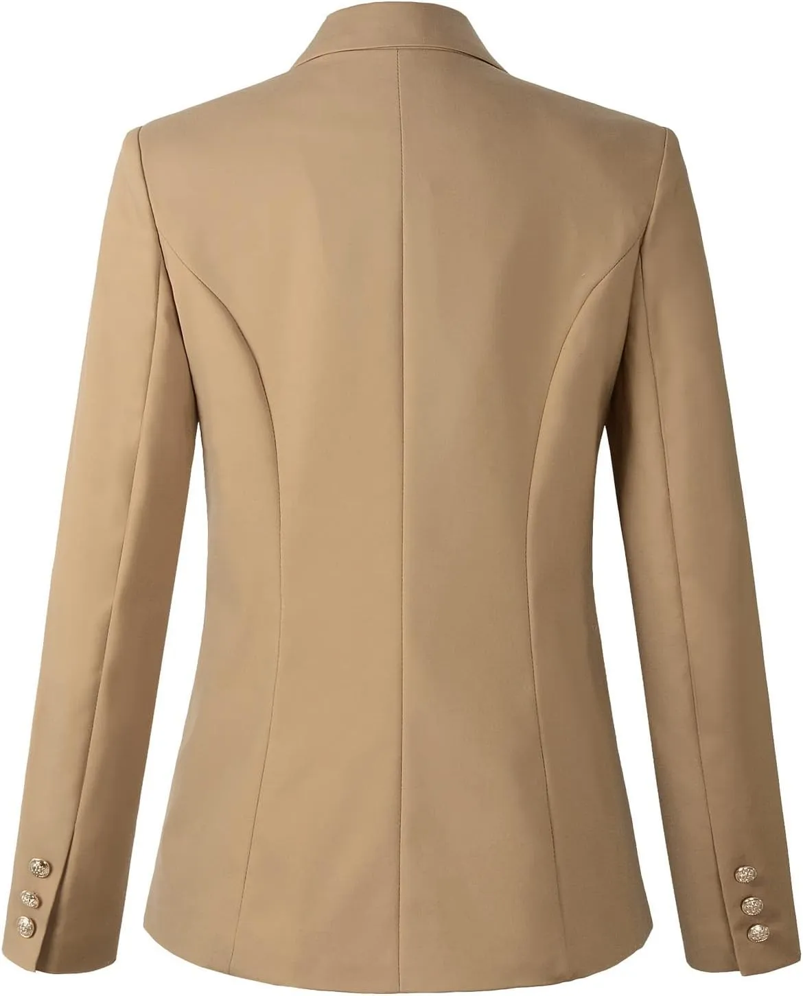 Womens Double Breasted Military Style Blazer Ladies Coat Jacket