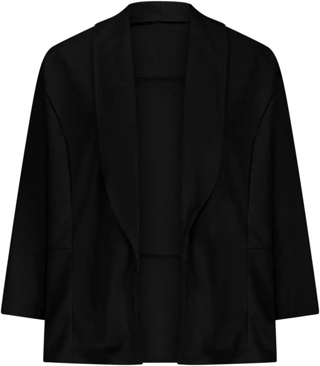 Women's Plus Size Blazer,Long Sleeve Flattering Business Casual Suit Jacket Lightweight Fashion Dressy Peplum Blazer