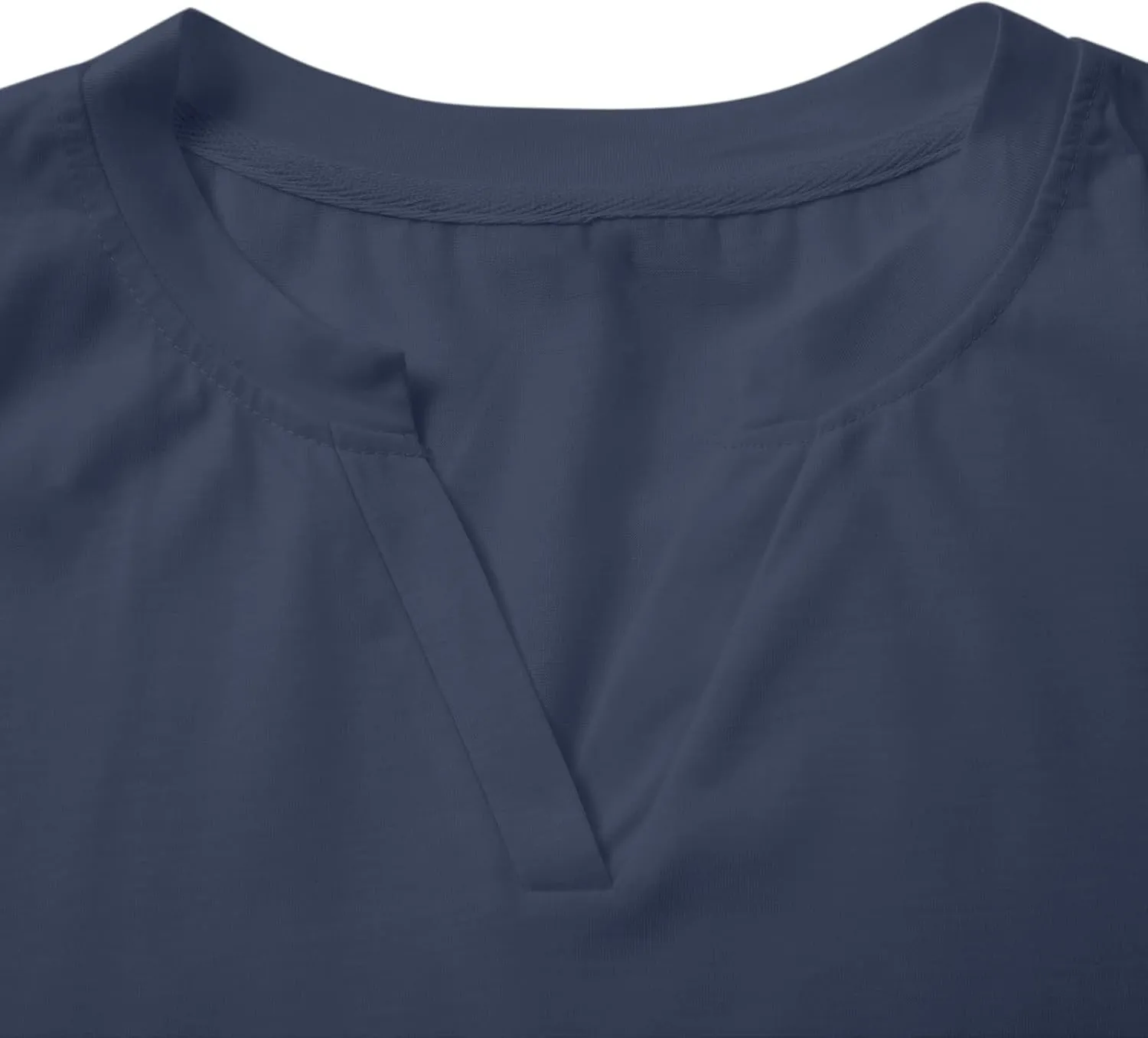 Women's Summer Casual Maxi Dress Short Sleeves V Neck Loose Split Long Beach Shirt Dresses Vacation with Pockets